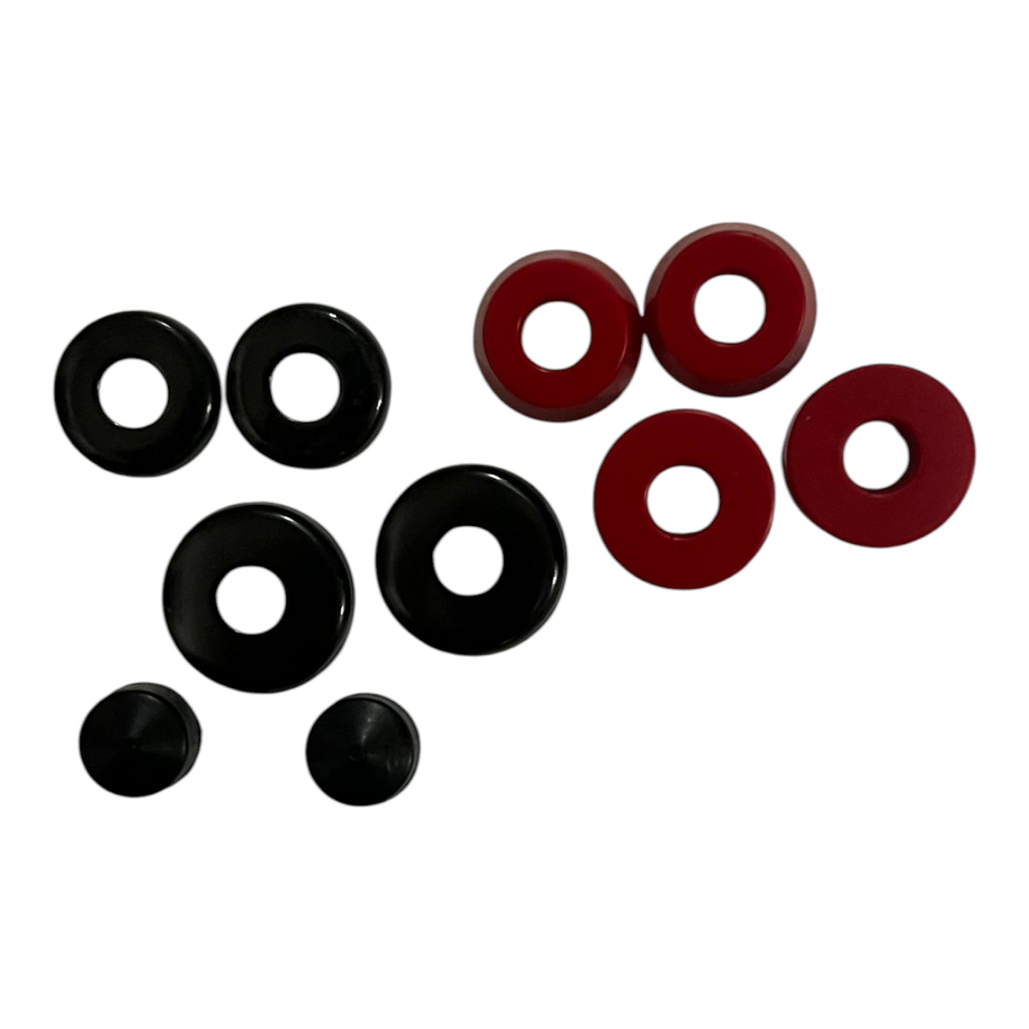 Set Gomas Rojas, Cazuelas Y Pivotes Para Trucks CATRINA