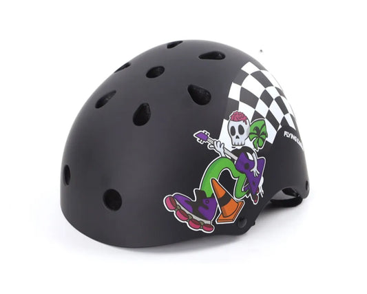 Casco Negro Calavera Flying Eagle