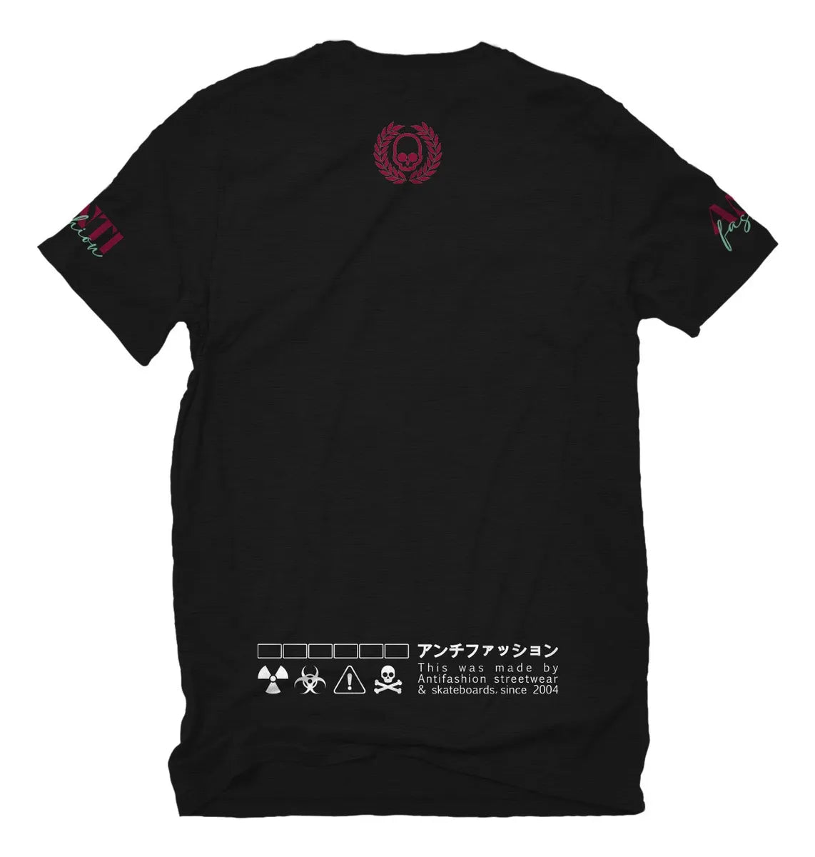 Playera Negra Craneo Glitch ANTIFASHION