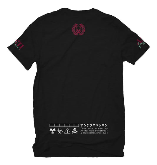 Playera Negra Craneo Glitch ANTIFASHION