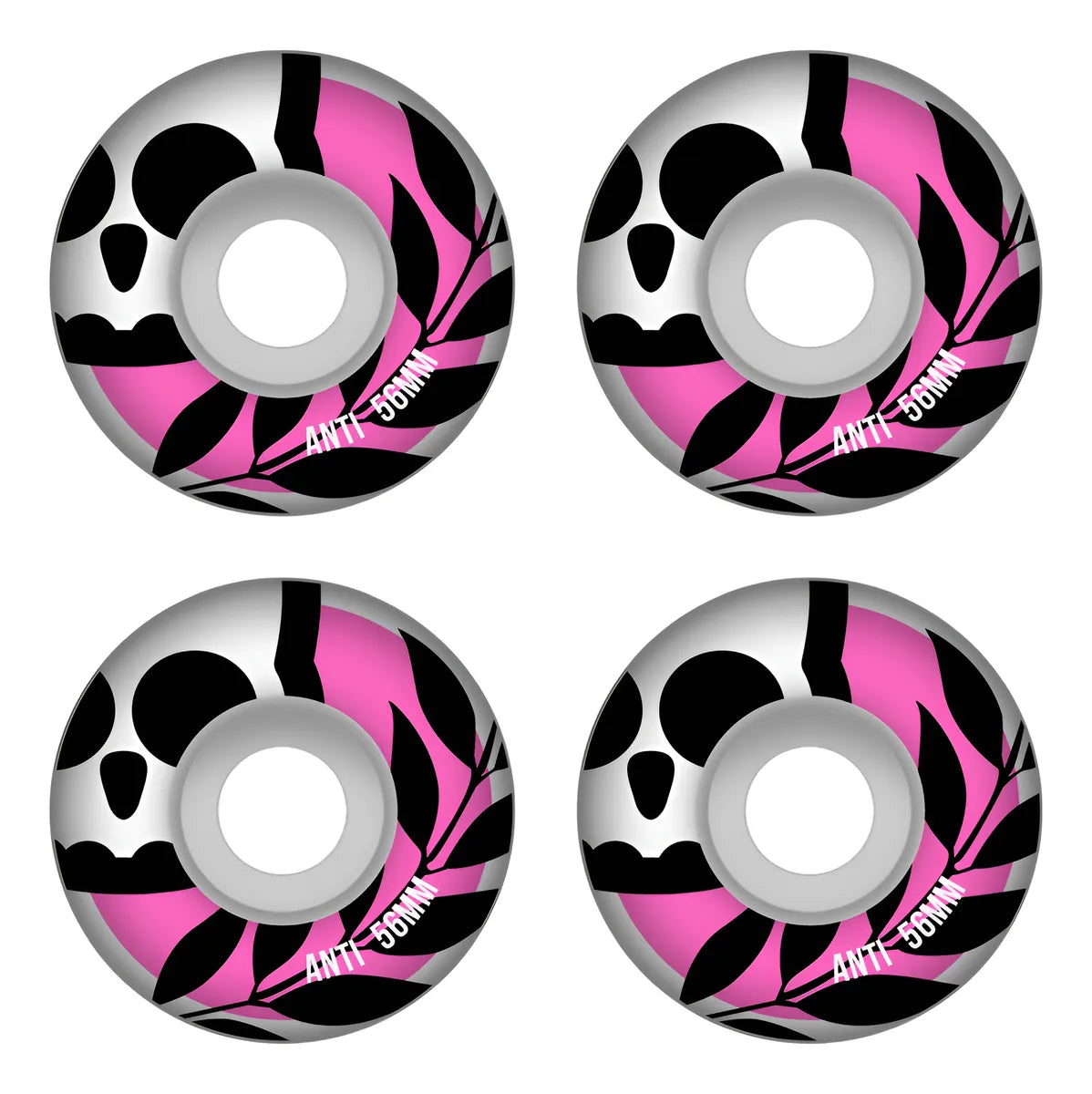 Set Ruedas Rosa Skate Conicas 56mm ANTIFASHION