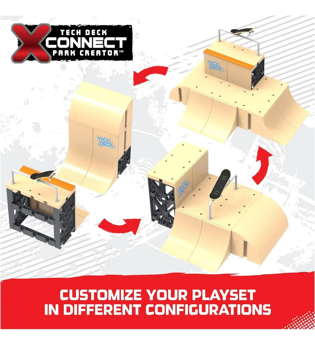 Set Rampas Tech Deck Skate Mega Half Pipe