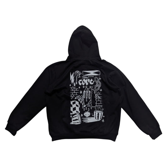Hoodie Negra Garbesh CORE