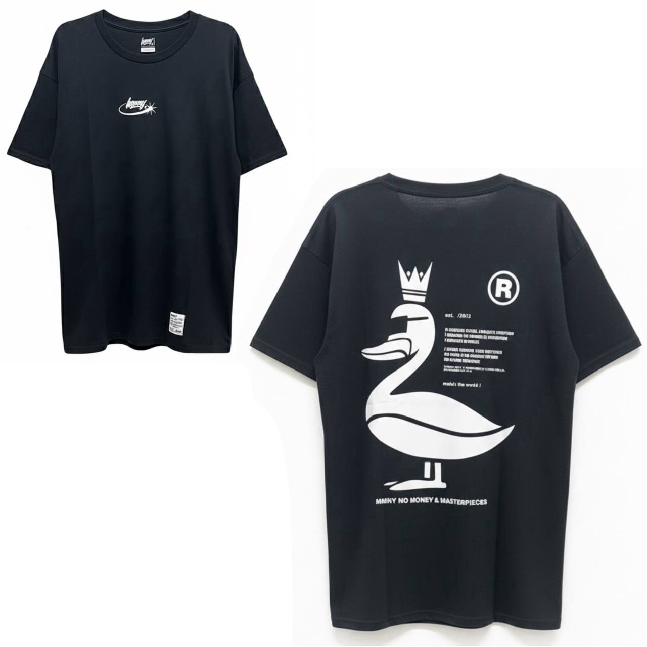 Playera Negra Duck MOMONEY