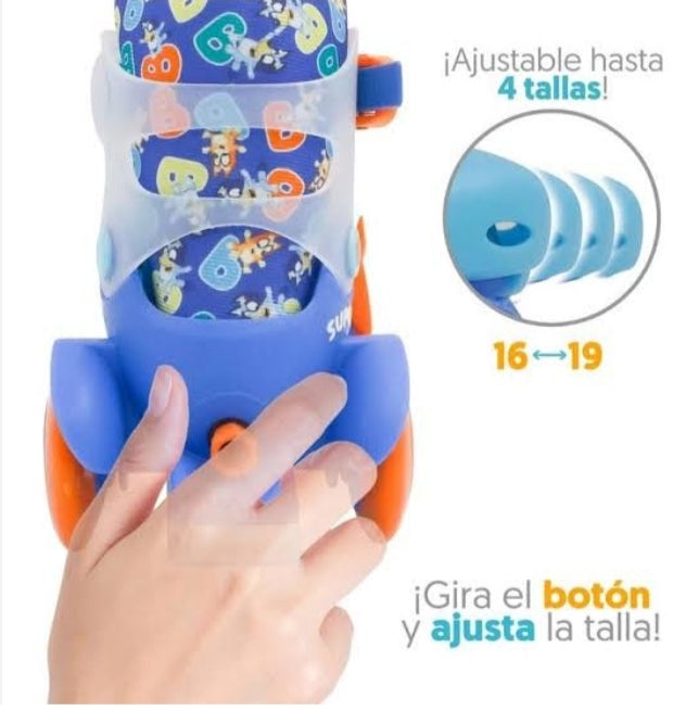 Patines Entrenadores Bluey Botita Ajustable 16-19