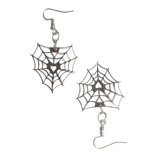 Aretes Telaraña Corazón Acero Inoxidable Aretes Góticos YK2 Alternativas