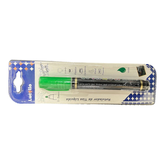 Marcador Verde Neon Chorreador LUCELLO