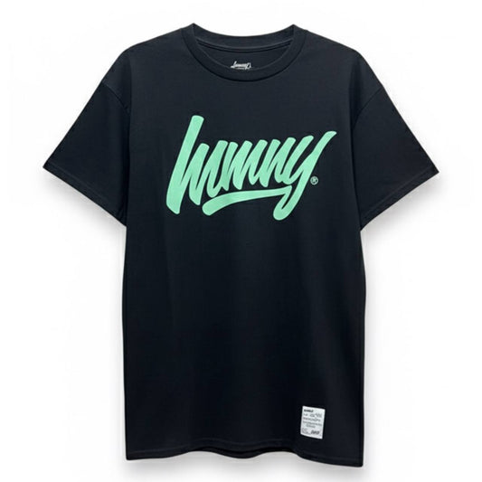 Camiseta Negra Cursirva Verde MOMONEY