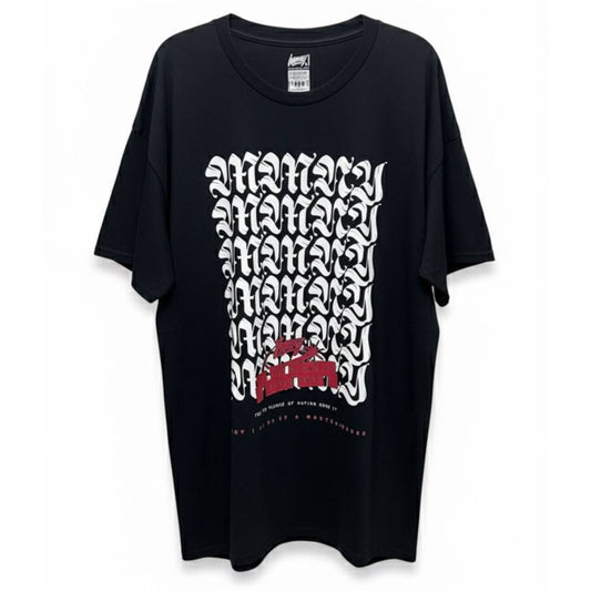 Camiseta Negra Letras Cholo MOMONEY