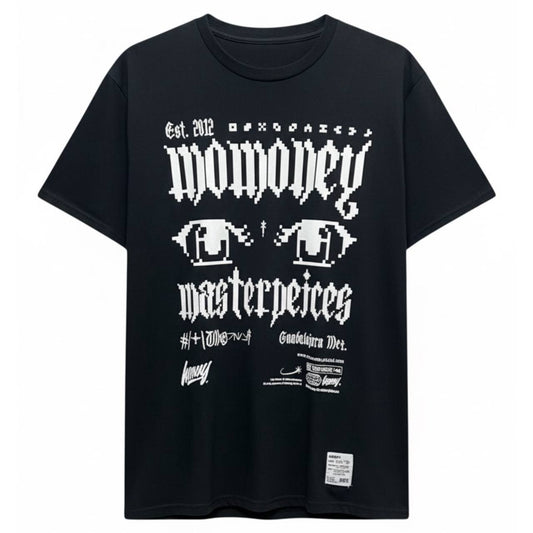Camiseta Negra Retro Game MOMONEY
