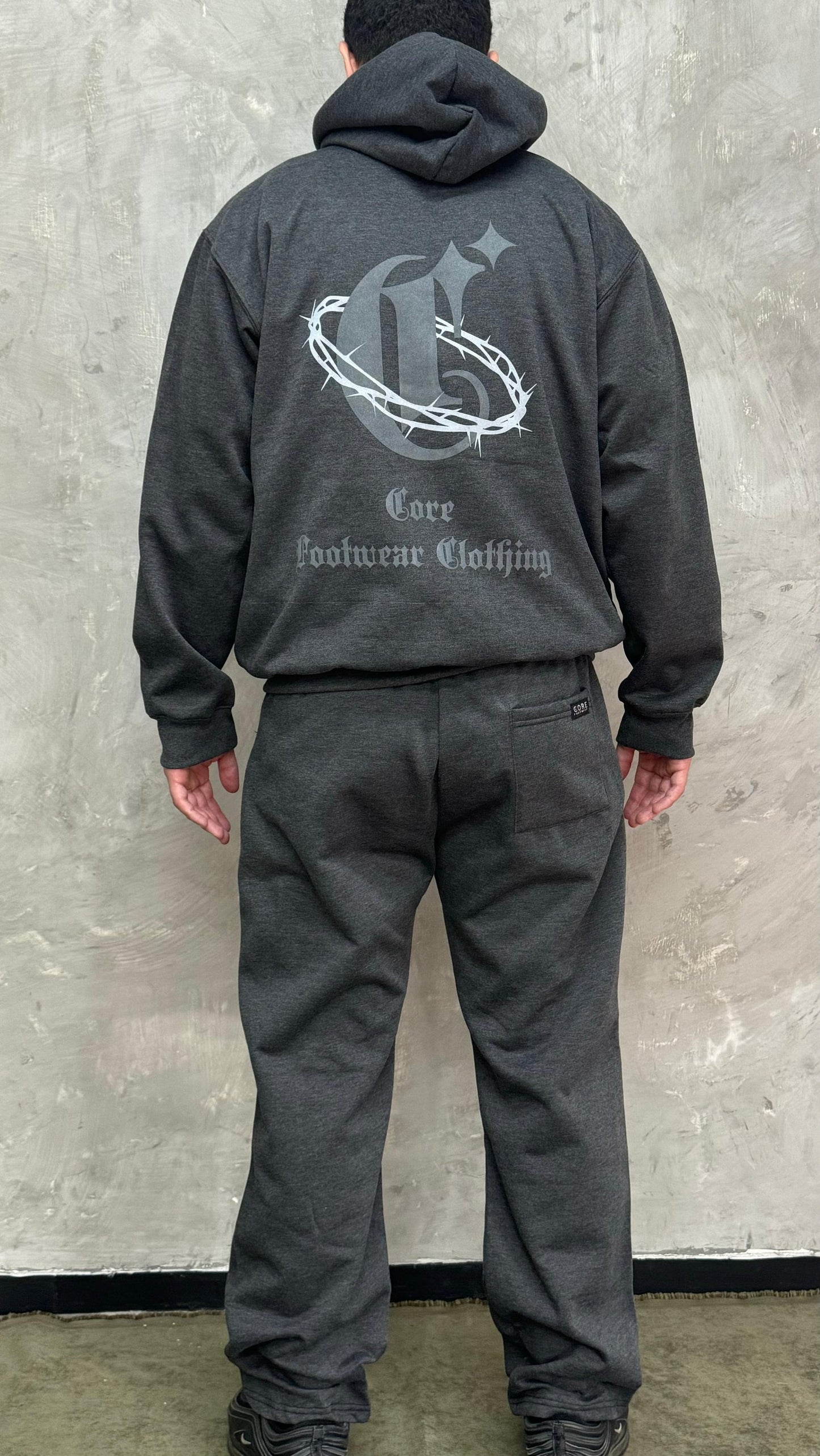 Hoodie Gris Corona De Espinas CORE
