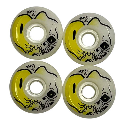 Set Ruedas Happy Skull Skate Conicas 56mm ANTIFASHION