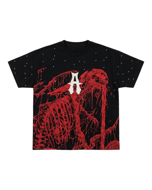 Playera Negra Oversized Acid Rain ANTIFASHION