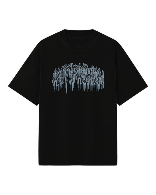 Playera Negra Oversized Glown Darkness ANTIFASHION
