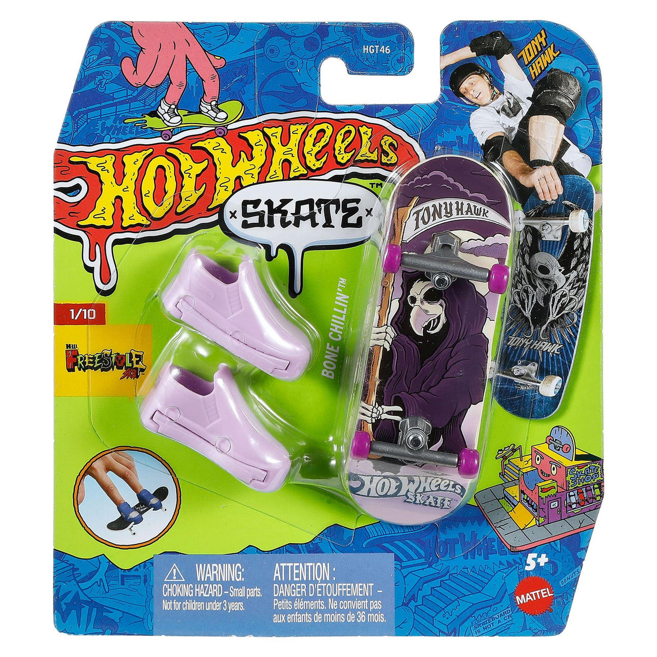 Patineta Para Dedos Con Tenis Finger Board HOT WHEELS