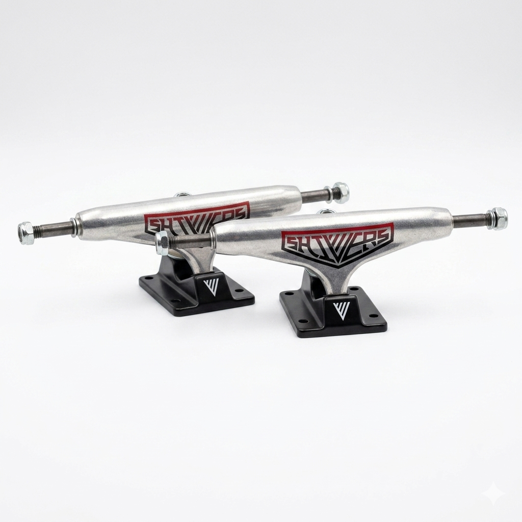 Trucks Negro / Plata  147 Ejes Skate SHIVERS