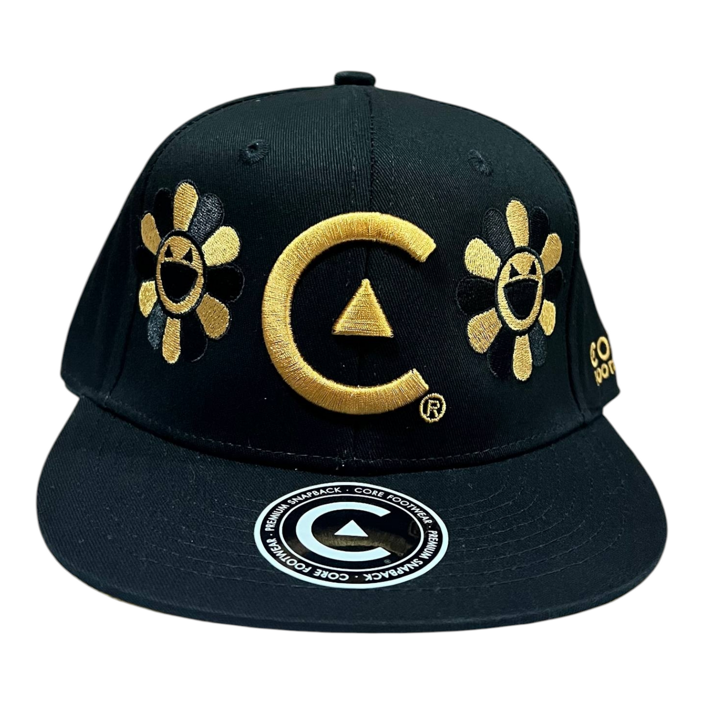 Gorra Negra Flores CORE