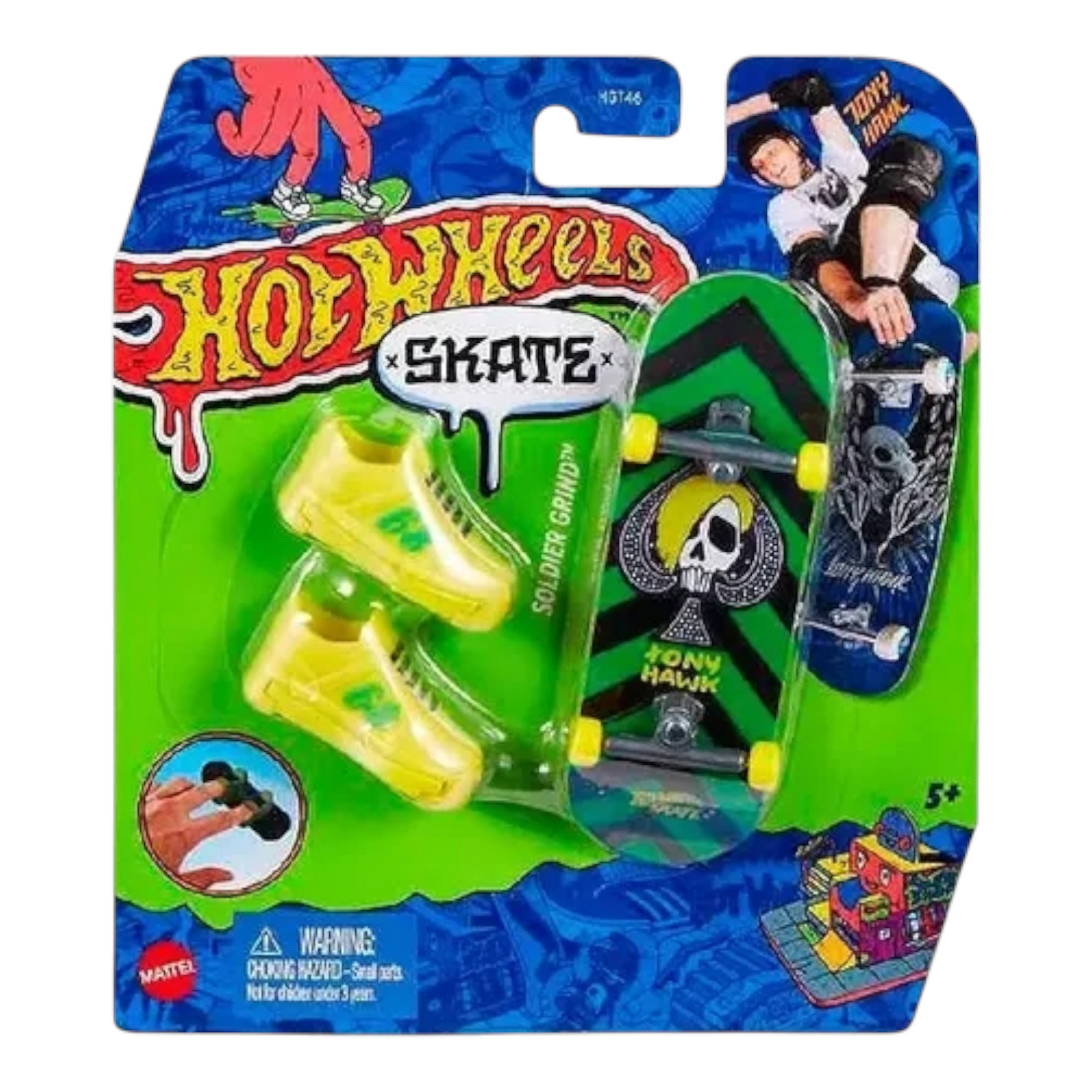 Patineta Para Dedos Con Tenis Soldier Grind Finger Board HOT WHEELS