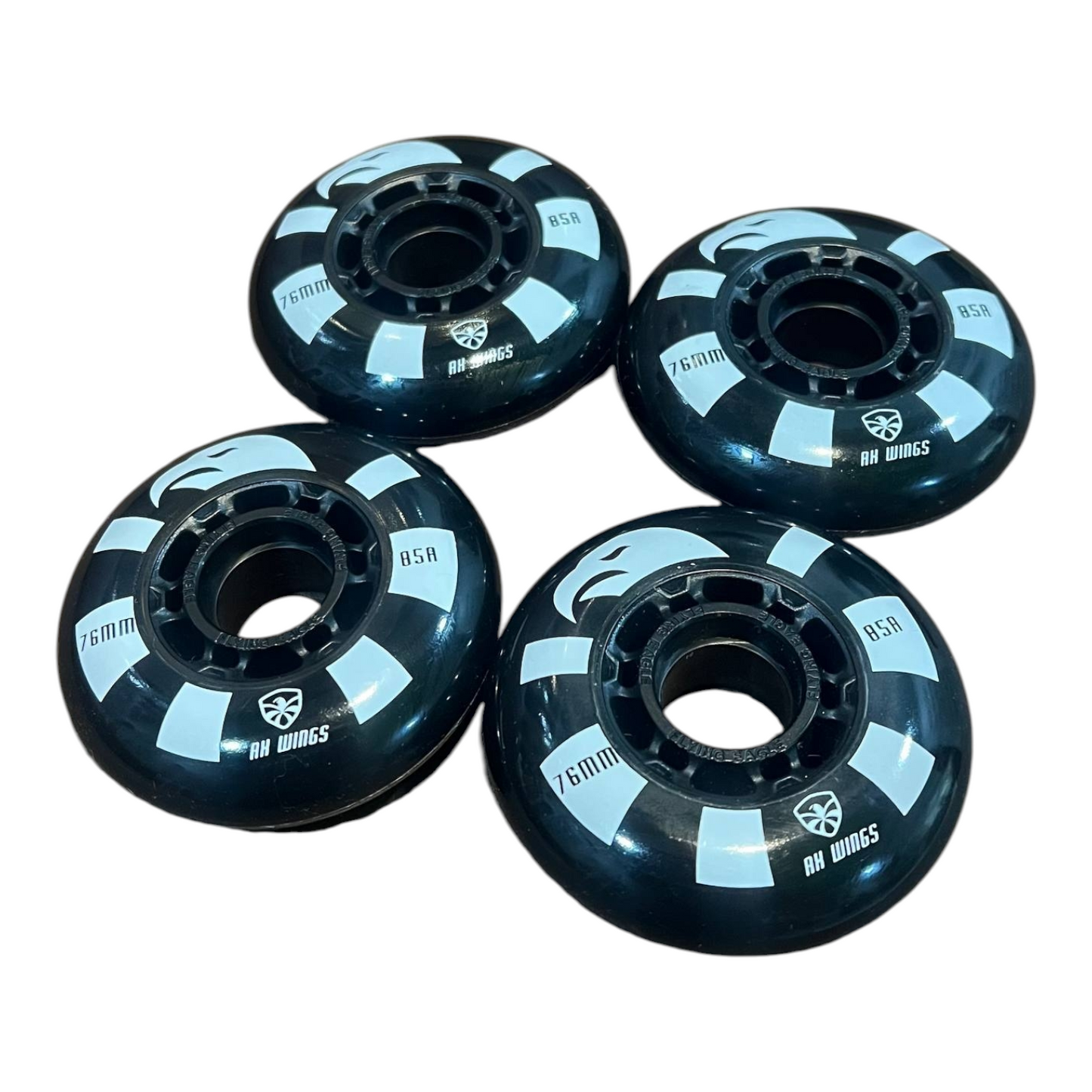 Set Ruedas Negras Para Patines En Linea 76mm FLYING EAGLE