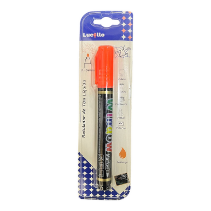 Marcador Naranja Neon Chorreador LUCELLO