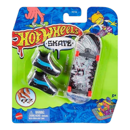 Patineta Para Dedos Con Tenis Negro Azul Finger Board HOT WHEELS