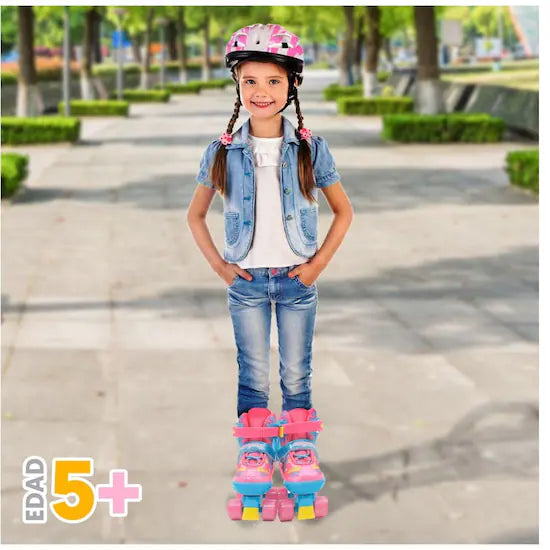 Patines 4 Ruedas Ajustables Quad Rush Girl Flying Wheel 19-22