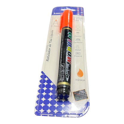 Marcador Naranja Neon Chorreador LUCELLO