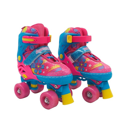 Patines 4 Ruedas Ajustables Quad Rush Girl Flying Wheel 19-22