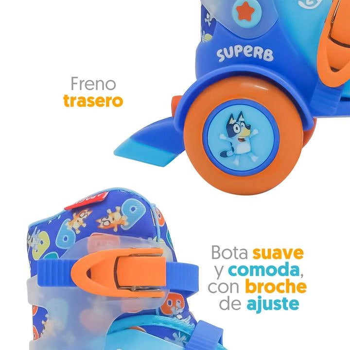 Patines Entrenadores Bluey Botita Ajustable 16-19