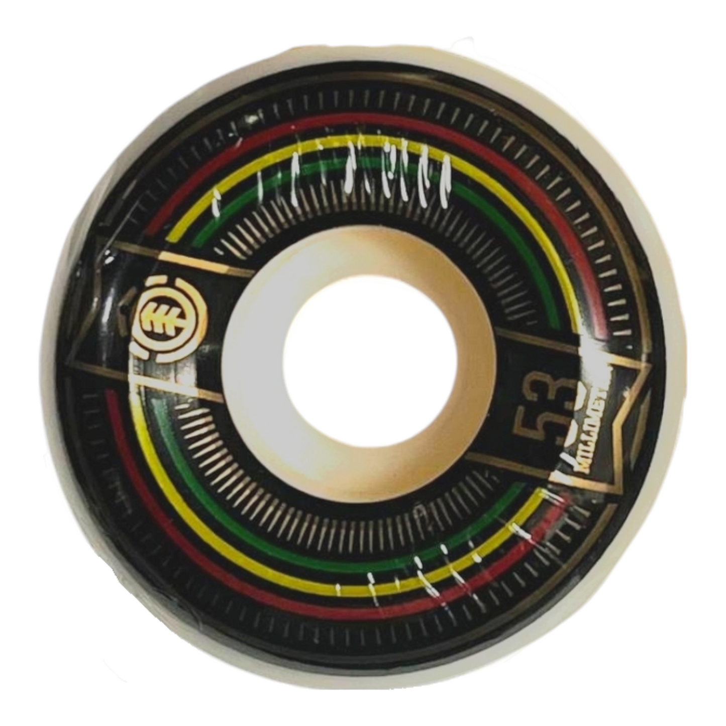 Set Ruedas Negras Skate Conicas 53mm ELEMENT