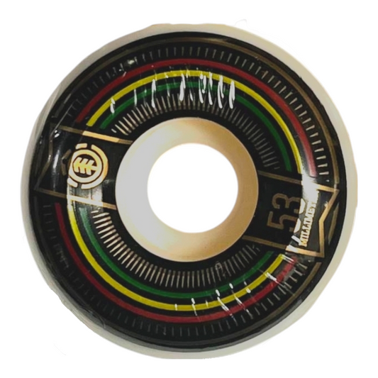 Set Ruedas Negras Skate Conicas 53mm ELEMENT