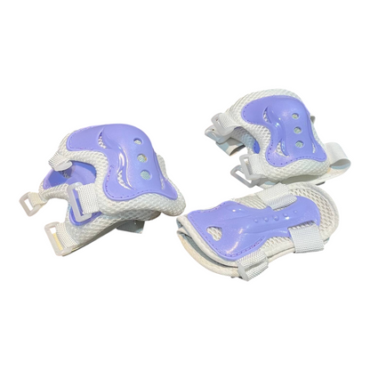 Set Protecciones Lila SWEET ROCKET Casco, Rodilleras, Coderas, Muñequeras