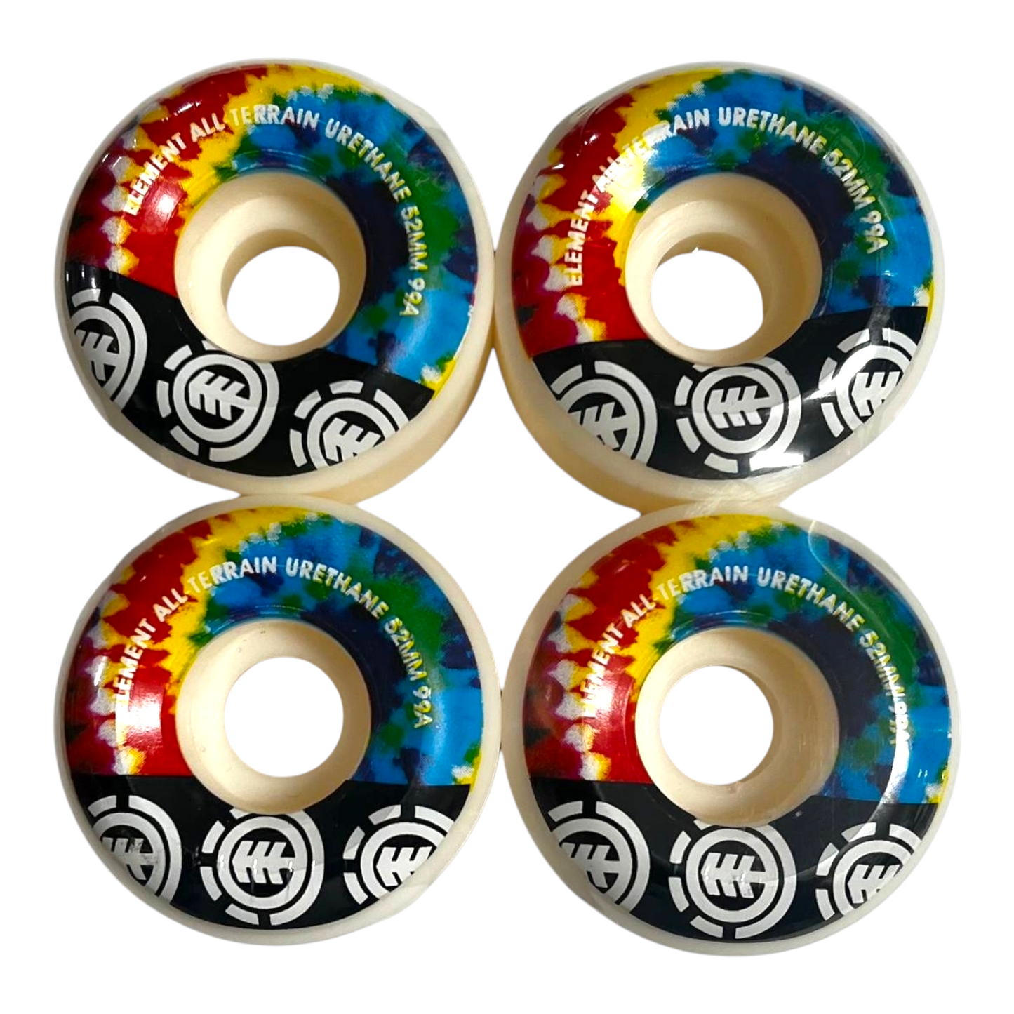 Set Ruedas Arcoiris Skate Conicas 52mm ELEMENT