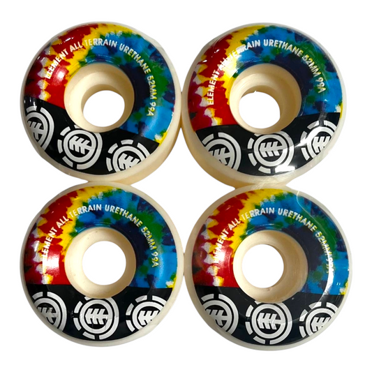 Set Ruedas Arcoiris Skate Conicas 52mm ELEMENT