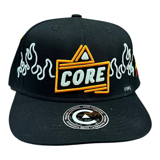 Gorra Negra Flamas CORE