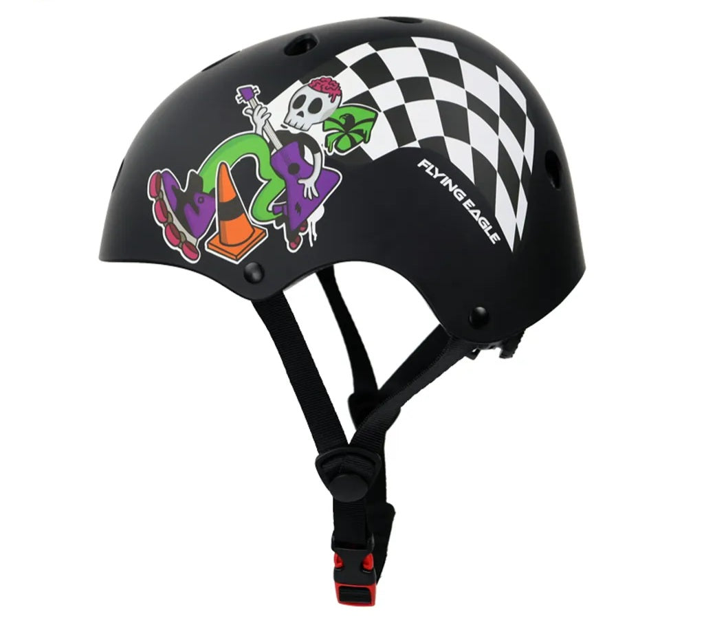 Casco Negro Calavera Flying Eagle