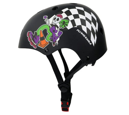 Casco Negro Calavera Flying Eagle