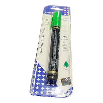 Marcador Verde Neon Chorreador LUCELLO