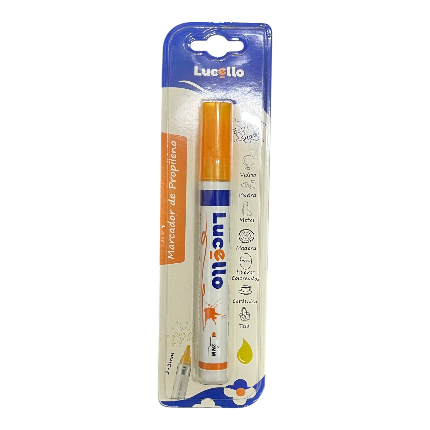 Marcador Naranja Chorreador LUCELLO