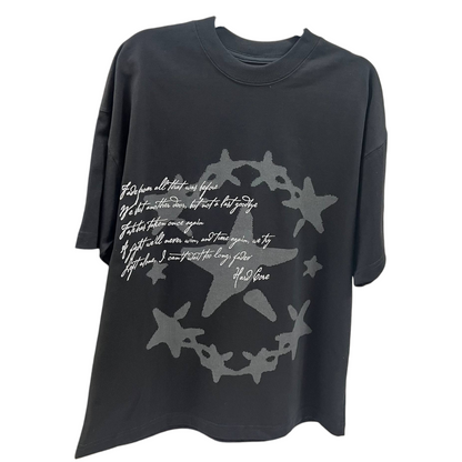Playera Oversized Estrellas Gris CORE