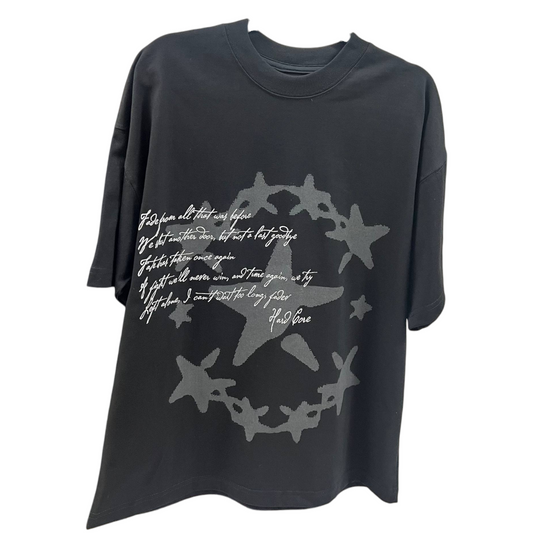 Playera Oversized Estrellas Gris CORE