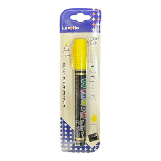 Marcador Amarillo Neon Chorreador LUCELLO