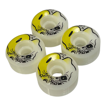 Set Ruedas Happy Skull Skate Conicas 56mm ANTIFASHION
