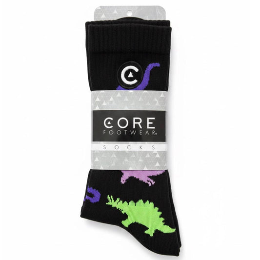 Calcetines Negras Dinosaurios Core