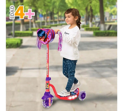 Scooter Patín Miraculous Led Altura Ajustable APACHE