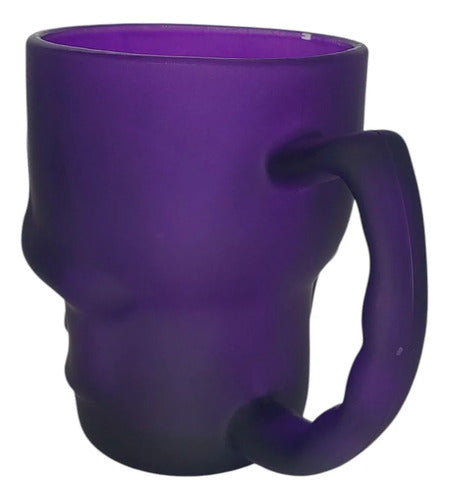 Taza Calavera De Vidrio Morada 380ml DARK