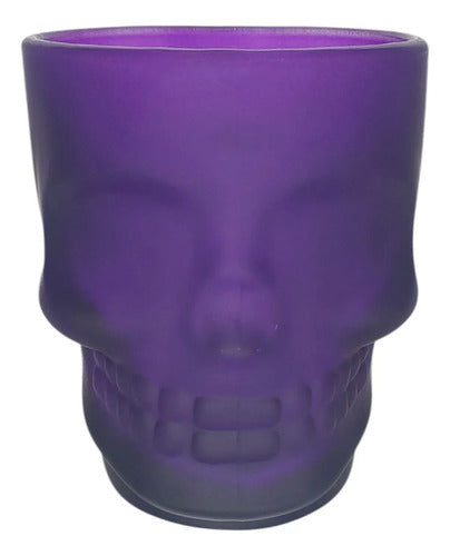 Taza Calavera De Vidrio Morada 380ml DARK