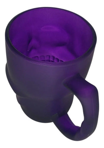Taza Calavera De Vidrio Morada 380ml DARK