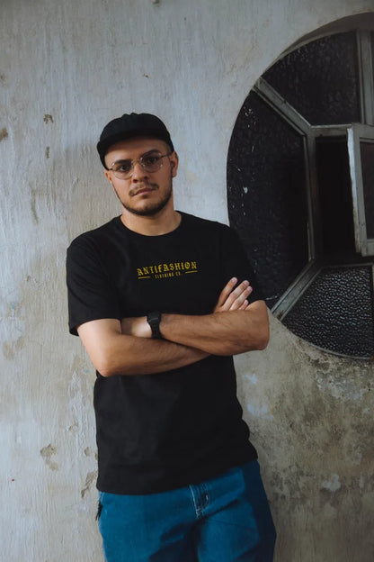 Playera Negra Craneo Trival ANTIFASHION