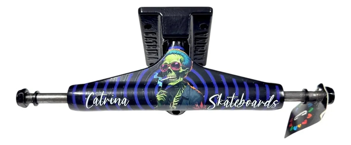 Trucks Azul Esqueleto 8.5" Para Skate CATRINA